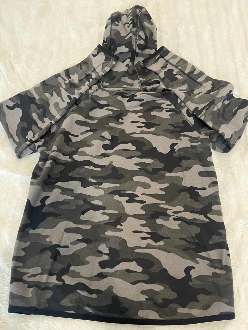 GAP Kids Gray & Black Camo Zip Hoodie